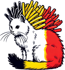 Central image of a Belgian cat